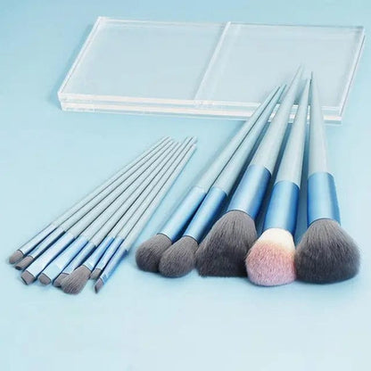 Glowup Queens  Makeup Brushes Blue - No Bag Deluxe Makeup Brush Collection