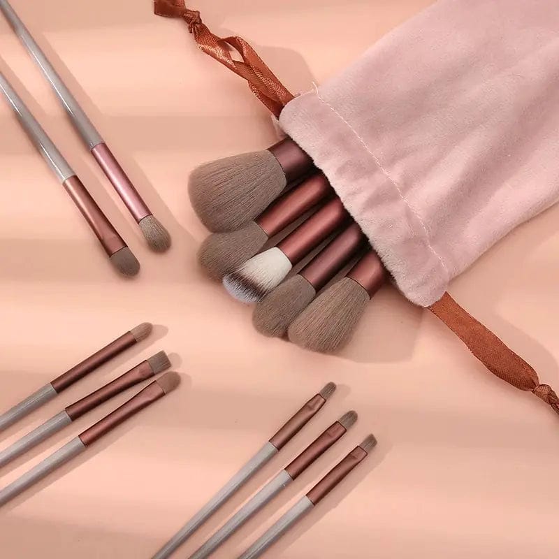 Glowup Queens  Makeup Brushes Pink 2- With Bag Deluxe Makeup Brush Collection